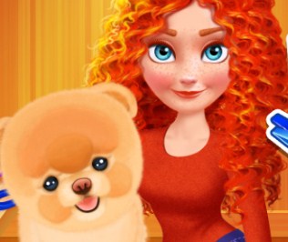 Игра Мерида Ухаживает за Щенком Игра Мерида Ухаживает за Щенком / Merida Pet Care Saloon