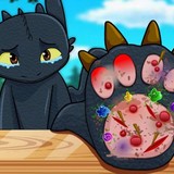 Игра Лечить Лапу Беззубика Игра Лечить Лапу Беззубика