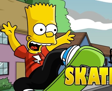 Игра Барт Симпсон Cкейтбордист Игра Барт Симпсон Cкейтбордист / Bart Simpson skateboarding