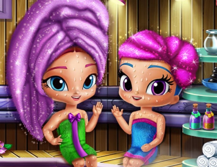 Игра Шиммер и Шайн в Сауне Играть Онлайн!