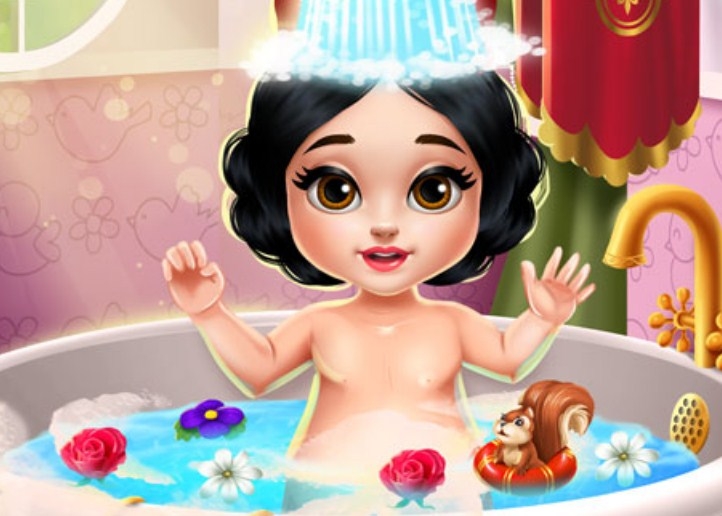 Игра Снежно Белый Ребенок в Ванной Игра Снежно Белый Ребенок в Ванной / Snow White Baby Bath