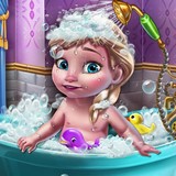 Игра Снежная Королева: Помой Ребенка