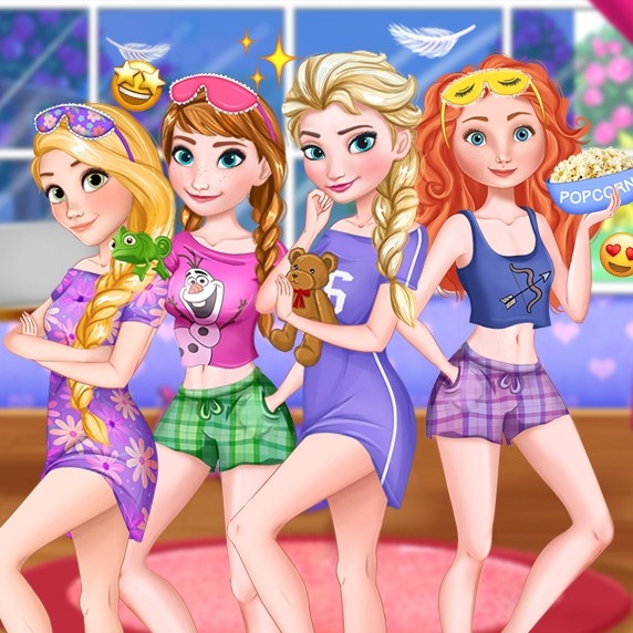 Игра Королевская Пижамная Вечеринка Игра Королевская Пижамная Вечеринка / Elsa Royal PJ Party