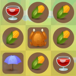 Игра День Благодарения: Три в Ряд Игра День Благодарения: Три в Ряд / Thanksgiving Rush