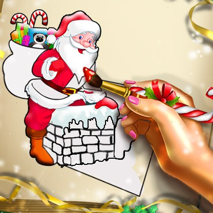 Игра Раскраска Санты Игра Раскраска Санты / Santa Christmas Coloring