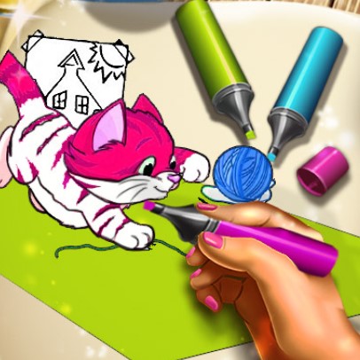 Игра Книга Раскрасок с Животными Игра Книга Раскрасок с Животными / Pets Coloring Book