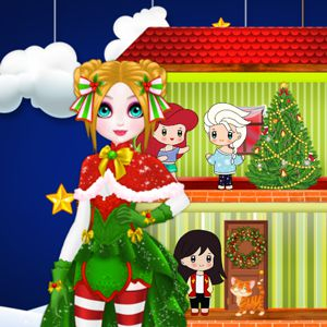 Игра Новогодний Кукольный Домик Принцессы Игра Новогодний Кукольный Домик Принцессы / Christmas Puppet Princess House