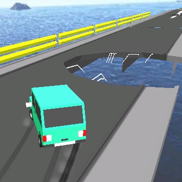 Игра Езда по Разбитому Мосту Игра Езда по Разбитому Мосту / Broken Bridge Car Driving