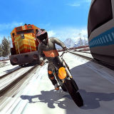 Игра Гонки на Мотоцикле Против Поезда