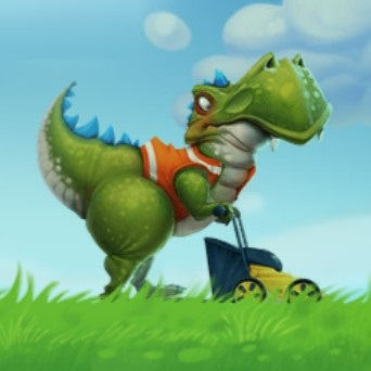 Игра Динозавр с Газонокосилкой Игра Динозавр с Газонокосилкой / Dino