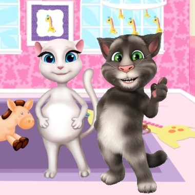 Игра Говорящий кот Том и Анджела: раскраска онлайн - играть бесплатно, без регистрации