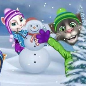 Игра Том Играет в Снежки Игра Том Играет в Снежки / Talking Tom Playing Snowballs