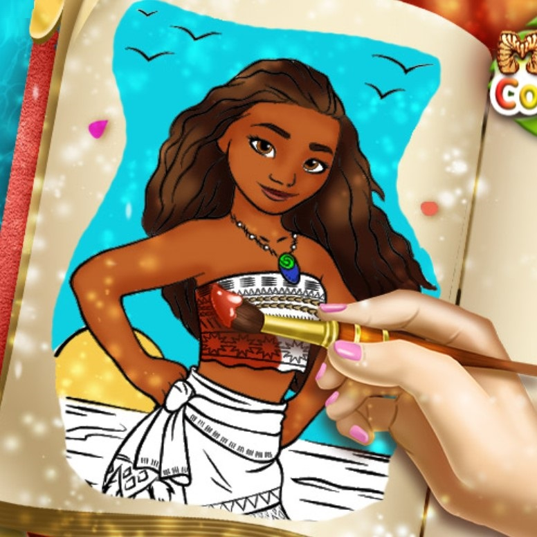 Игра Книга Раскрасок с Моаной Игра Книга Раскрасок с Моаной / Moana Coloring Book