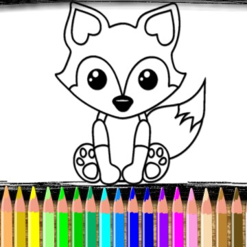 Игра Книга Раскрасок Лисичек Игра Книга Раскрасок Лисичек / Fox Coloring Book