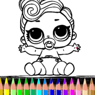 Игра Книга Раскрасок с Куклами Лол Игра Книга Раскрасок с Куклами Лол / Back To School Lol Coloring Game