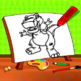 Легкая Детская Раскраска: Динозавры