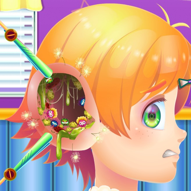 Игра Операция на Ухе Игра Операция на Ухе / Funny Ear Surgery