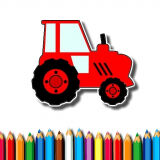 Легкая Детская Раскраска: Трактор