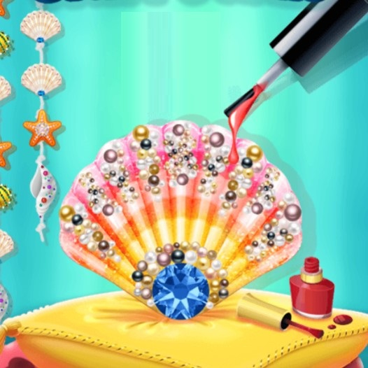 Игра Ариэль: Укрась Ракушки Игра Ариэль: Укрась Ракушки / Ariel Seashell Craft Studio