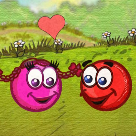 Игру герой шары. Розовый шарик персонаж. Игру красный шарик и его влюбленные.