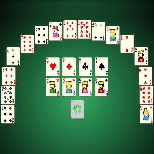 Игра Пасьянс Полумесяц: Закрытый Игра Пасьянс Полумесяц: Закрытый / Solitaire Crescent Closed
