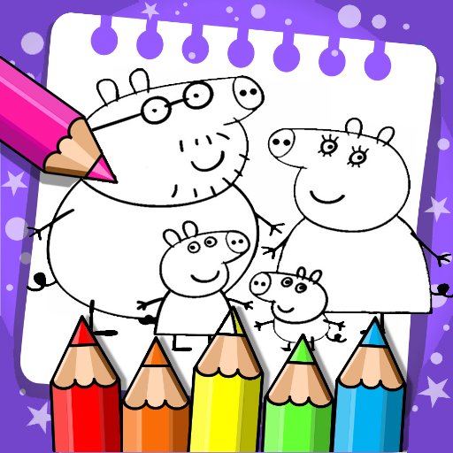 Свинка Пеппа - Раскраска для детей oʻyini