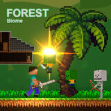 Игра Нубик Против Зомби: Лесной Биом