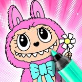 Игра Раскраска Лабубу: Секретный Монстрик