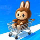 Игра Лабубу Гоняет на Тележке