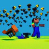 Игра Нуб Против Про, Но Идёт Дождь из Наковален в Майнкрафт Игра Нуб Против Про, Но Идёт Дождь из Наковален в Майнкрафт