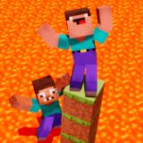 Игра Нуб Против Про, Но Пол: Лава в Майнкрафт Игра Нуб Против Про, Но Пол: Лава в Майнкрафт