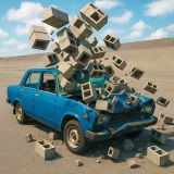 Игра Тест на Столкновение Автомобилей: Заброшенный Город