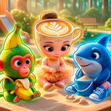 Игра Остров Бебби Брейнротов: Прыгай с Друзьями!